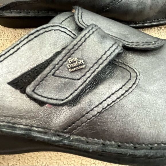 Finn Comfort Metallic Silver Orb Nappa Leather Mule Slide Shoe - Picture 11 of 13